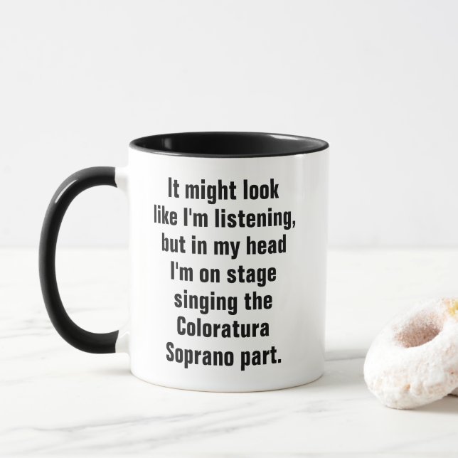 Rolig kaffemugg för operasångare för sångare (Med munk)