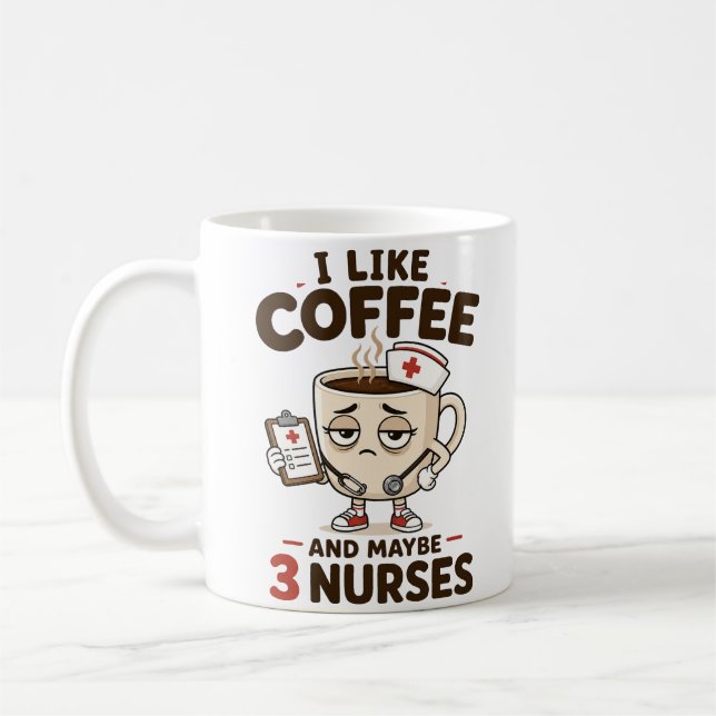 Rolig kaffemugg för sjuksköterskor som present til (Vänster)