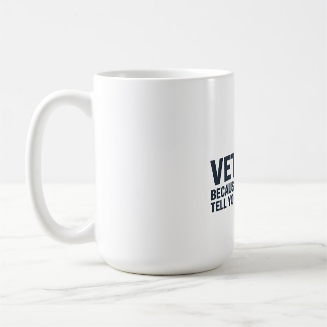 Rolig kaffemugg för veterinärassistenter med tacks (Vänster)