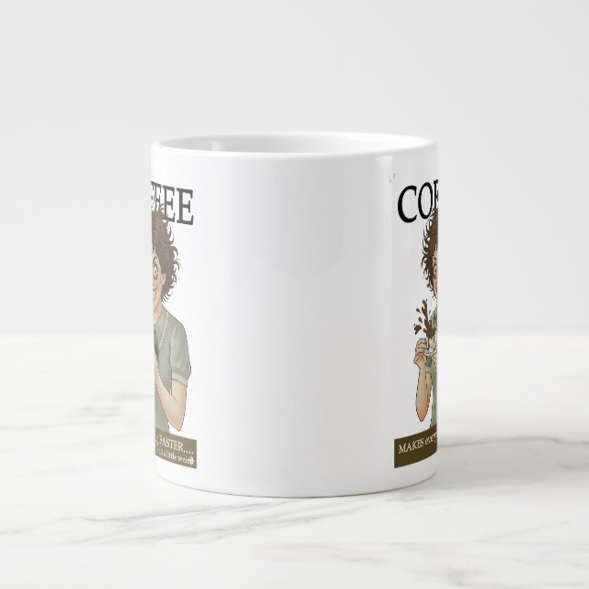 Rolig kaffemugg  jumbo mugg (Framsidan)
