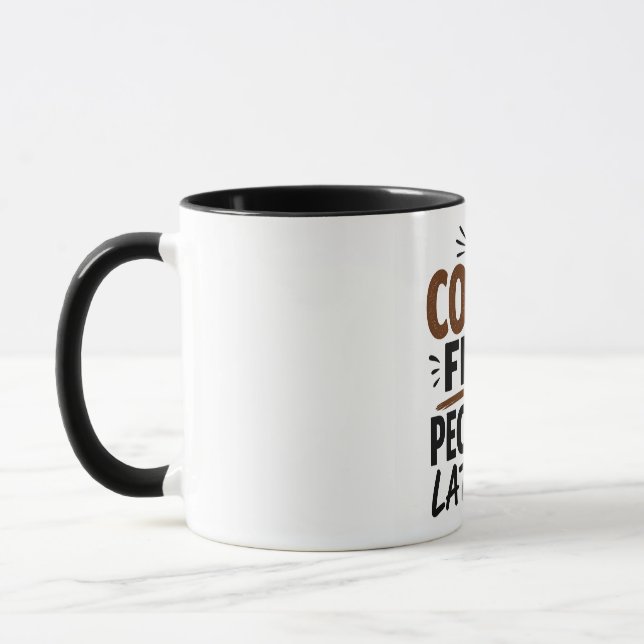 Rolig kaffemugg – Kaffe först, människor senare –  (Vänster)