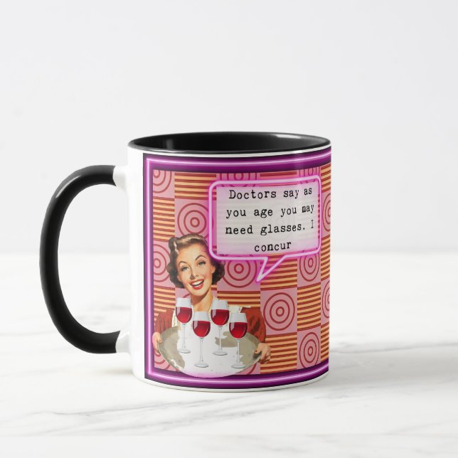 Rolig kaffemugg present till bästa vän " Glasögon" (Vänster)