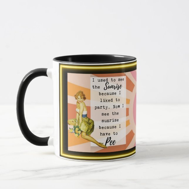 Rolig kaffemugg present till bästa vän "Soluppgång (Vänster)