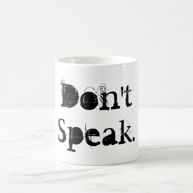 Rolig kaffemugg: Tala inte citationstecknet Kaffemugg (Center)