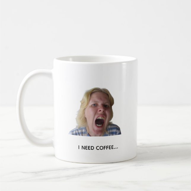 Rolig kaffemugge med badrumshumor kaffemugg (Vänster)