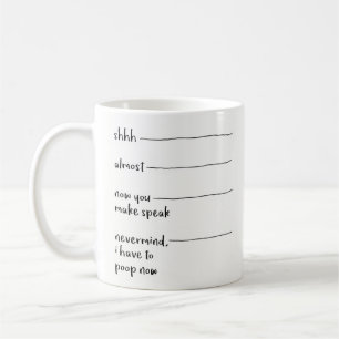 Rolig kaffemugggåva - du maj talar nu, poopen kaffemugg