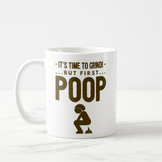 Rolig kaffemugggåva - Time som mal, första Poop Kaffemugg