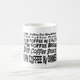 Rolig kaffepaus-schemalagd kaffemugg