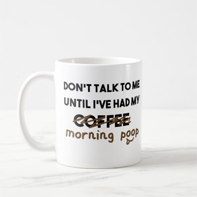 Rolig kaffePoopmugg Kaffemugg (Vänster)