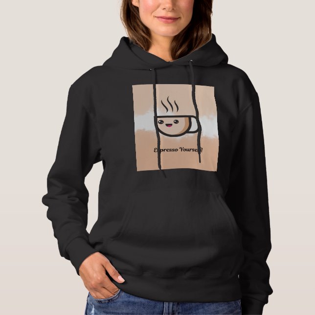Rolig kaffepuns-sweatshirt t shirt (Framsida)