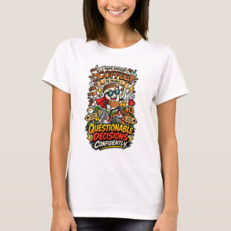 Rolig kafferollig beslutskvot t shirt