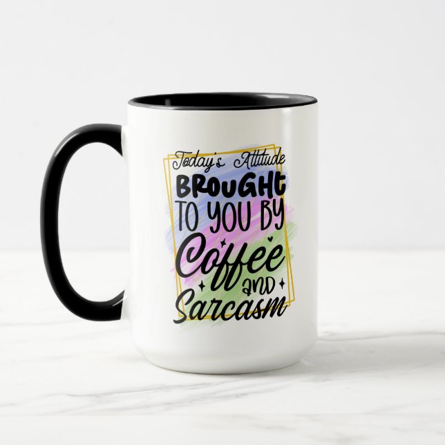 Rolig kaffesarkasm ordkonst  mugg (Vänster)