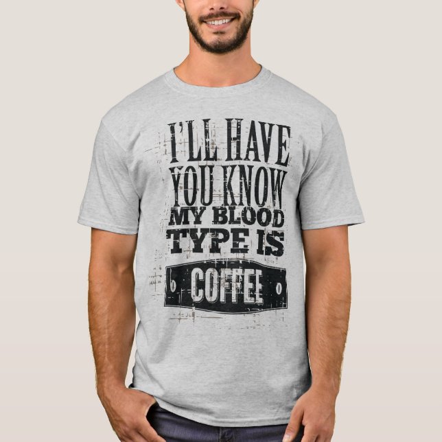 Rolig kaffet-shirt för män tee (Framsida)