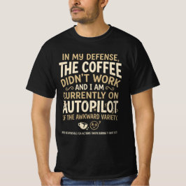 Rolig kaffetypografi t shirt