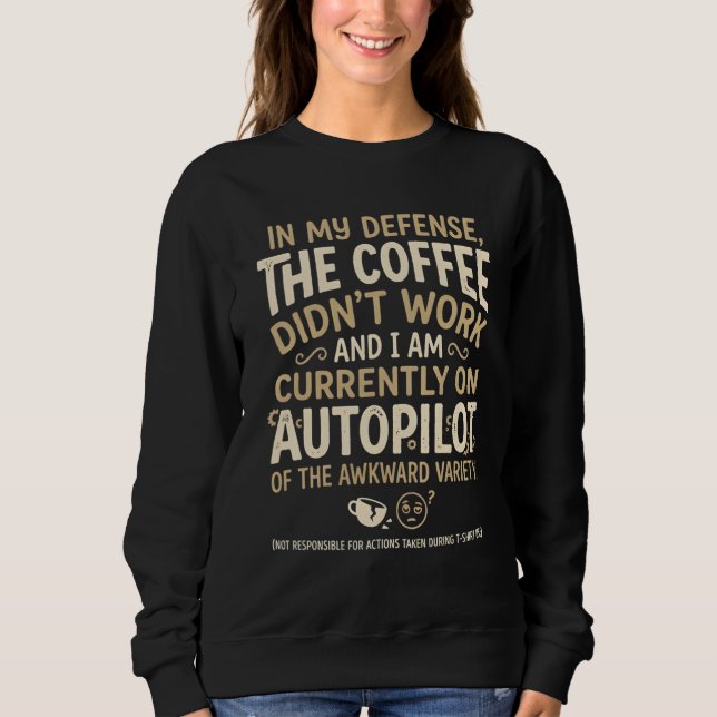 Rolig kaffetypsnitt t shirt (Framsida)