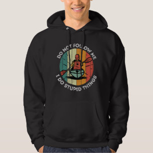 Rolig Kajak Kanotpaddling Båt Sommarmode Grafik Hoodie