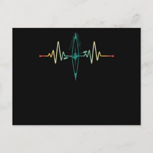 Rolig kajakälskare vintage kanotbåtar vykort