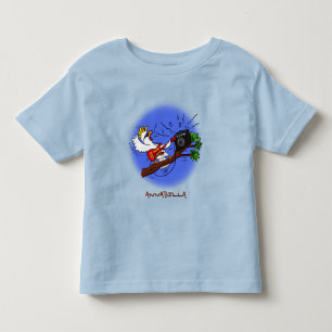 Rolig kakadua som spelar rockgitarr tecknad film t shirt