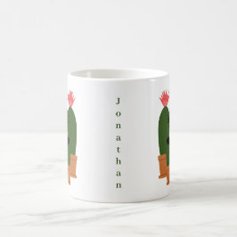 Rolig Kaktus Anpassat Namn Kaffemugg