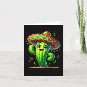 Rolig Kaktus Cinco De Mayo Pojkar Småbarn Mexikans Kort