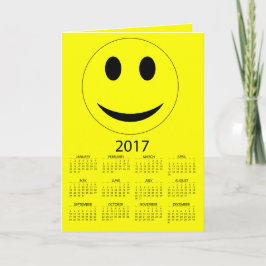 Rolig kalender för gott nytt år 2017 helgkort