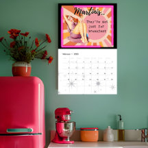 Rolig kalender för henne present Bästa vän PinUp-f