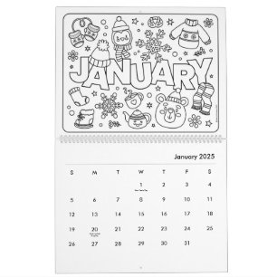 Rolig Kalender för Utmärkning med Färg