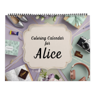 Rolig Kalender för Utmärkning med Färgning