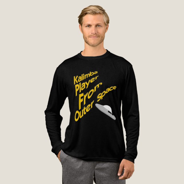 Rolig Kalimba och UFO  T Shirt (Hel framsida)