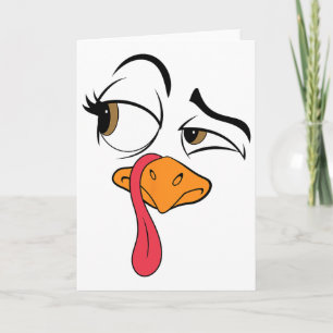 Rolig kalkon Cool kalkon Thanksgiving kostym män Kort