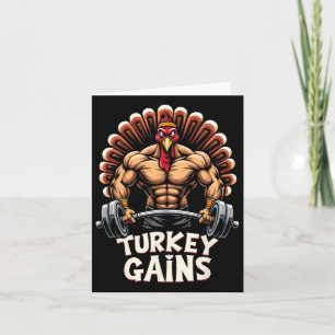 Rolig kalkon för tacksgiving får motivation gym or kort