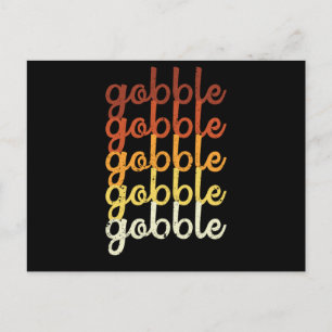 Rolig kalkon Gubbe Gubbe Thanksgiving Middag Vykort