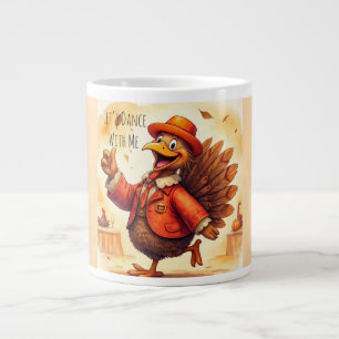 Rolig kalkon, låt oss dansa med mig, Thanksgiving Jumbo Mugg