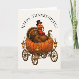 Rolig Kalkon Pumpa Thanksgiving Kort