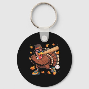 Rolig Kalkon Sälj Spel Dag Tacksgiving Män Pojke K Nyckelring