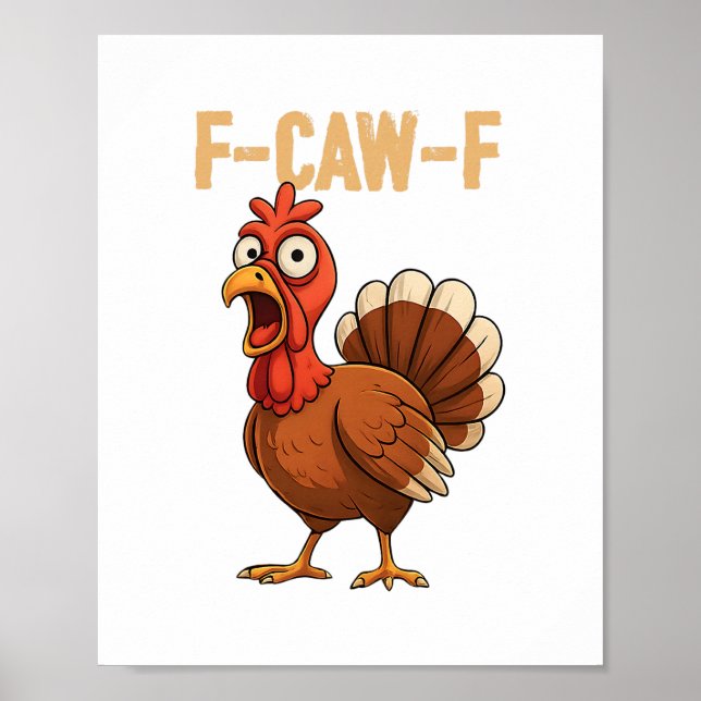 Rolig kalkon tacksgiving humorcitat Turk Poster (Framsidan)