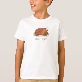 Rolig Kalkon Tid Thanksgiving Barn T Shirt