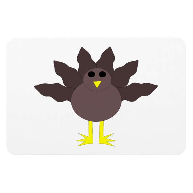 Rolig kalkonmagnet för Thanksgiving Magnet (Horisontell)