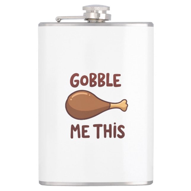 Rolig kalkonpresent till Thanksgiving Fickplunta (Framsidan)
