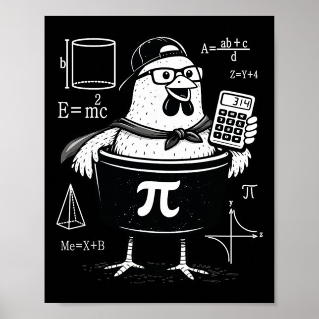 Rolig kalkylator för kycklinggrytor Matematiklärar Poster (Framsidan)