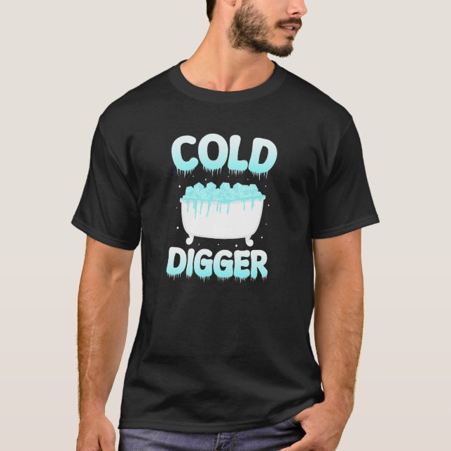 Rolig Kalldusch Isbad Kryoterapi Puns T Shirt (Framsida)