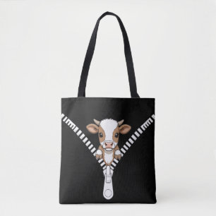 Rolig kalv av Texas Longhorn Peek Tygkasse