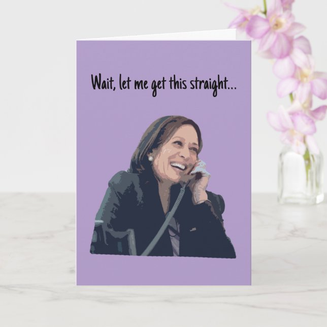 Rolig Kamala Harris telefonkort Kort (Orkide)
