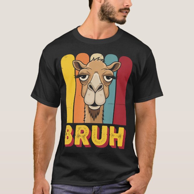 Rolig Kamel Bruh Meme T Shirt (Framsida)