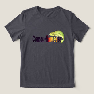 Rolig Kamouflage-fläckfri Kameleont Punsel T Shirt