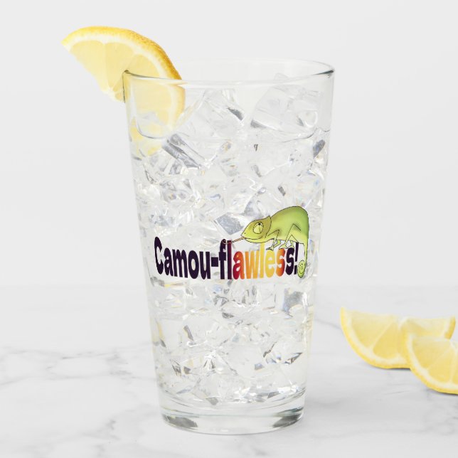 Rolig Kamouflage-fläckfri Kameleont Punsj Glaskopp (Framsida Ice)