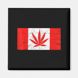 Rolig Kanada & Weed Leaf! Kanadas Nya Flagga J Magnet