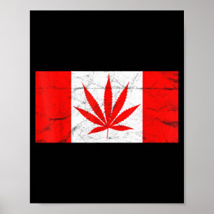 Rolig Kanada & Weed Leaf! Kanadas Nya Flagga J Poster