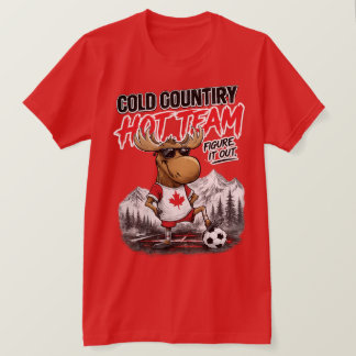 Rolig Kanada-fotbollströja med älg för fans T Shirt
