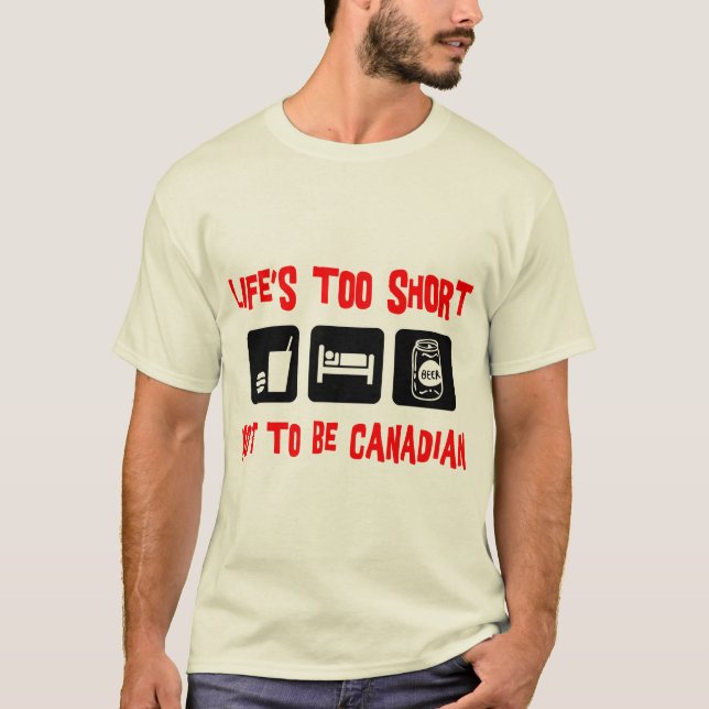 Rolig kanadensisk T-tröja Tee Shirt (Framsida)